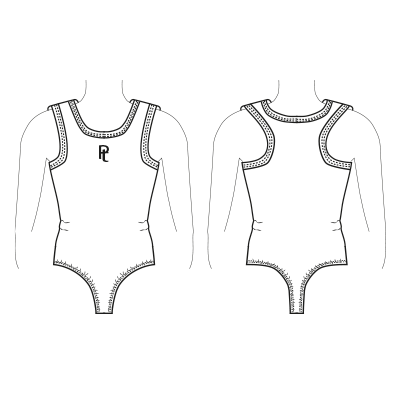 Guía de Tallas para P3983 BODY POLIESTER NEGRO