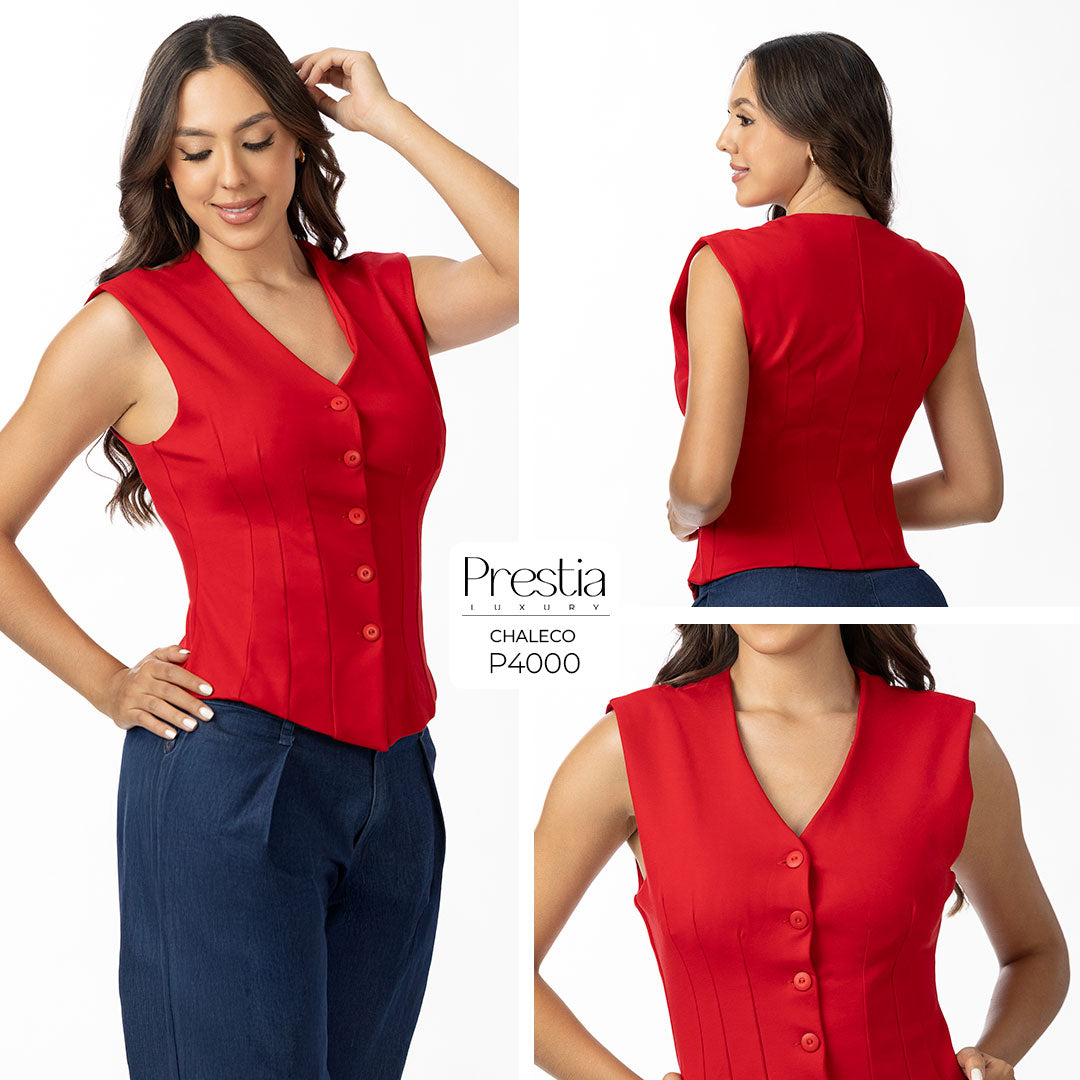 P4000 CHALECO PUNTIROMA ROJO