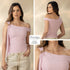 P4005 BLUSA MALLA PALO DE ROSA