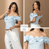 P4012 BLUSA POPELINA AZUL CELESTE