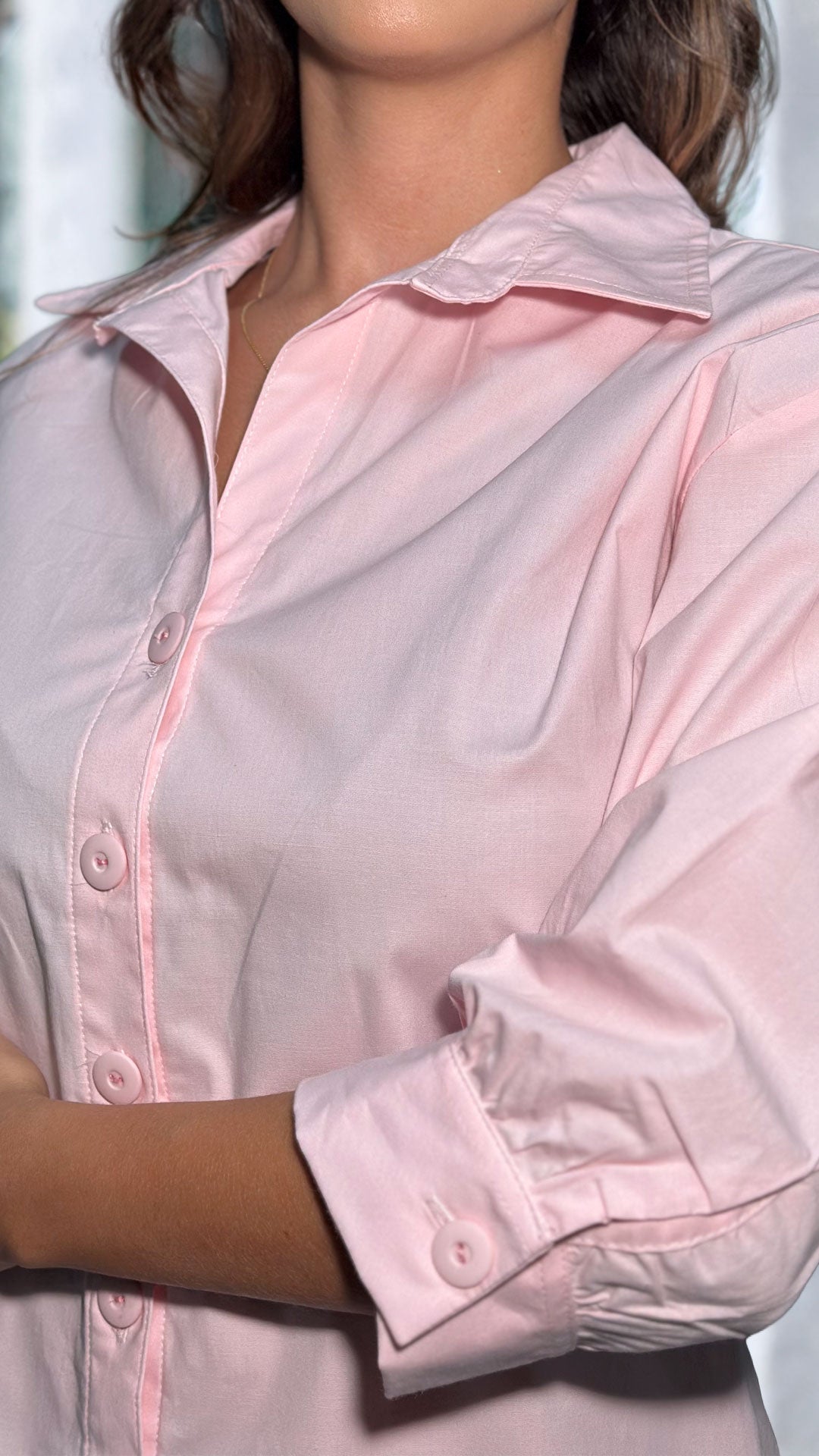 P4052 CAMISA POPELINA ROSADO
