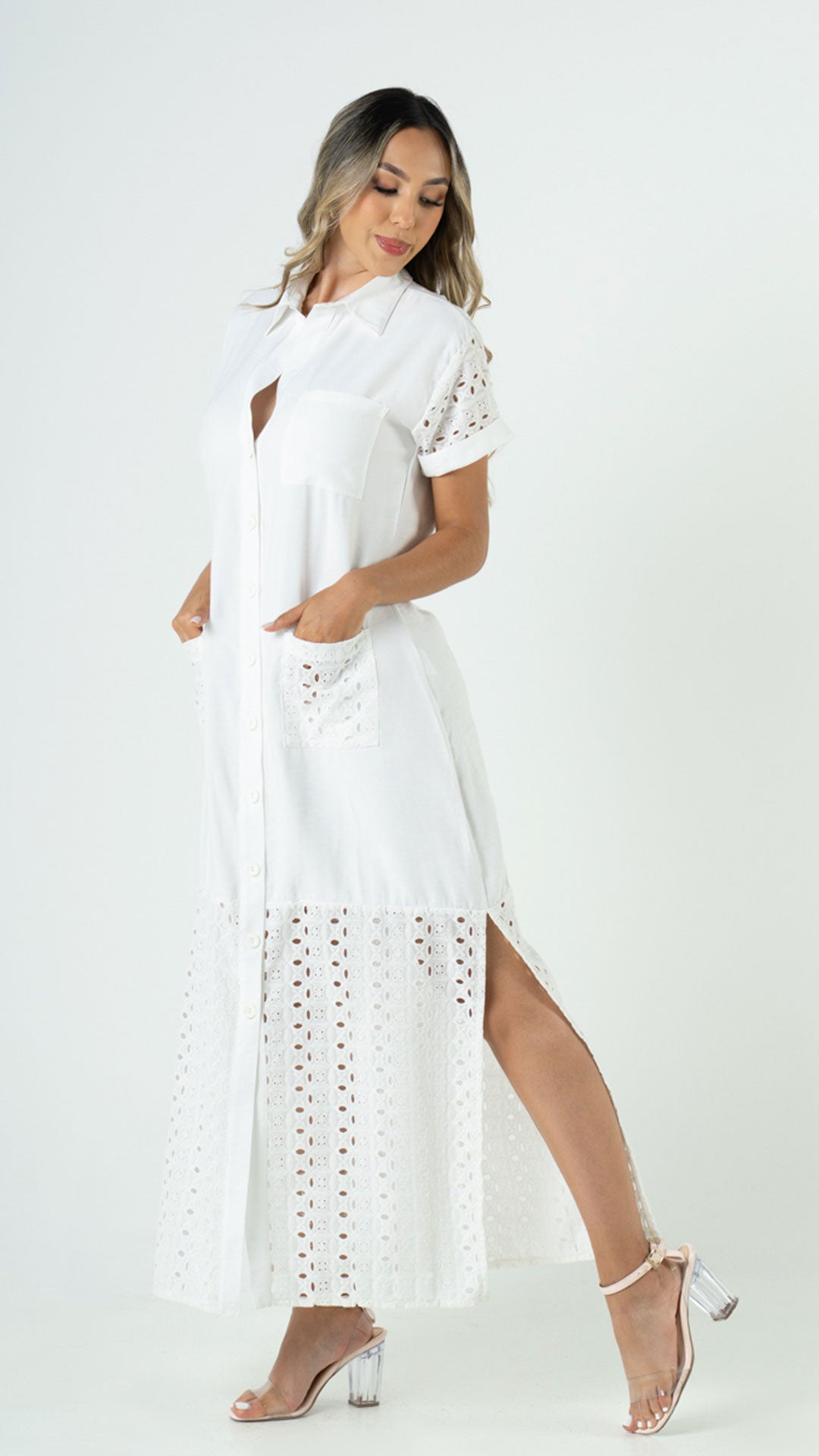 P74392 VESTIDO FLOW MARFIL