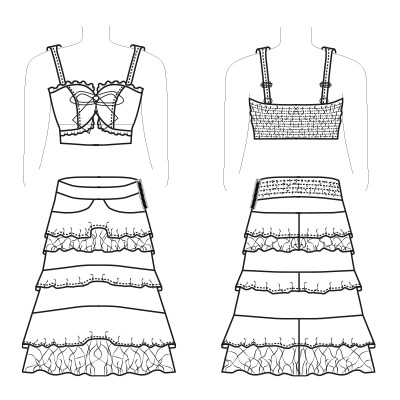 Guía de Tallas para P74403 CONJUNTO CHALIS AZUL