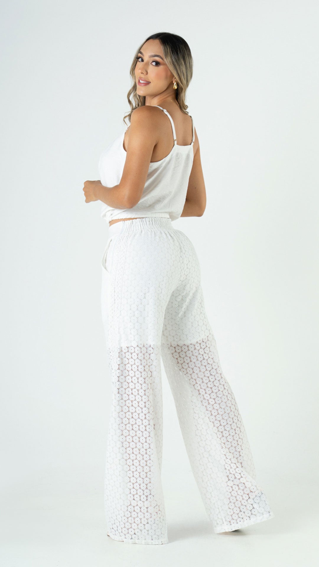 P74408 CONJUNTO LINO POLIESTER MARFIL
