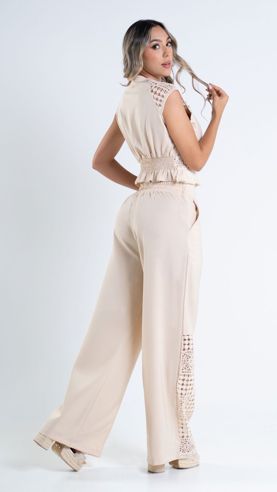 P74417 CONJUNTO JAMBU CAMEL CLARO