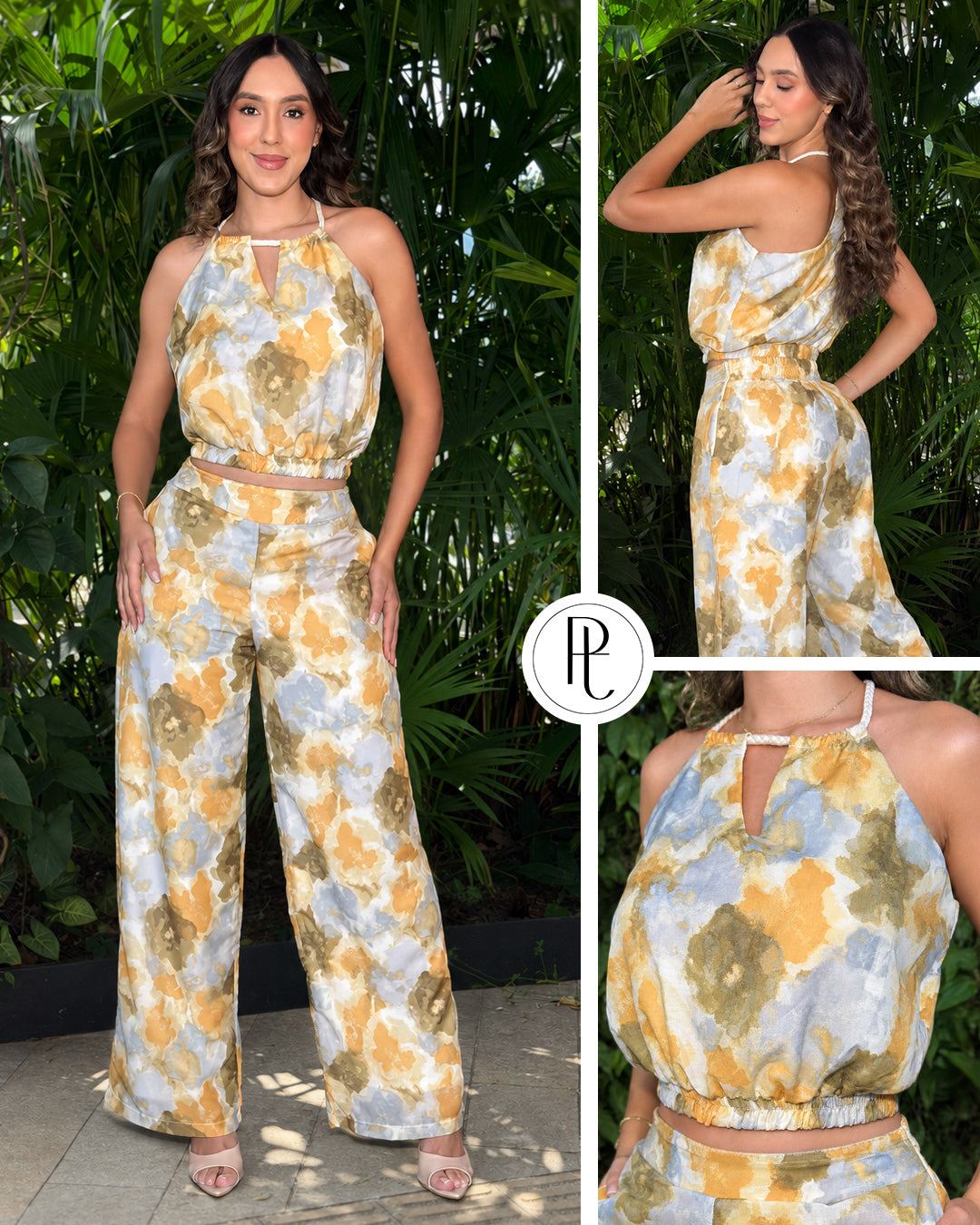 P74529 CONJUNTO ESTAMPADO AMARILLO