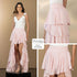 P74548 FALDA CHIFON PALO DE ROSA