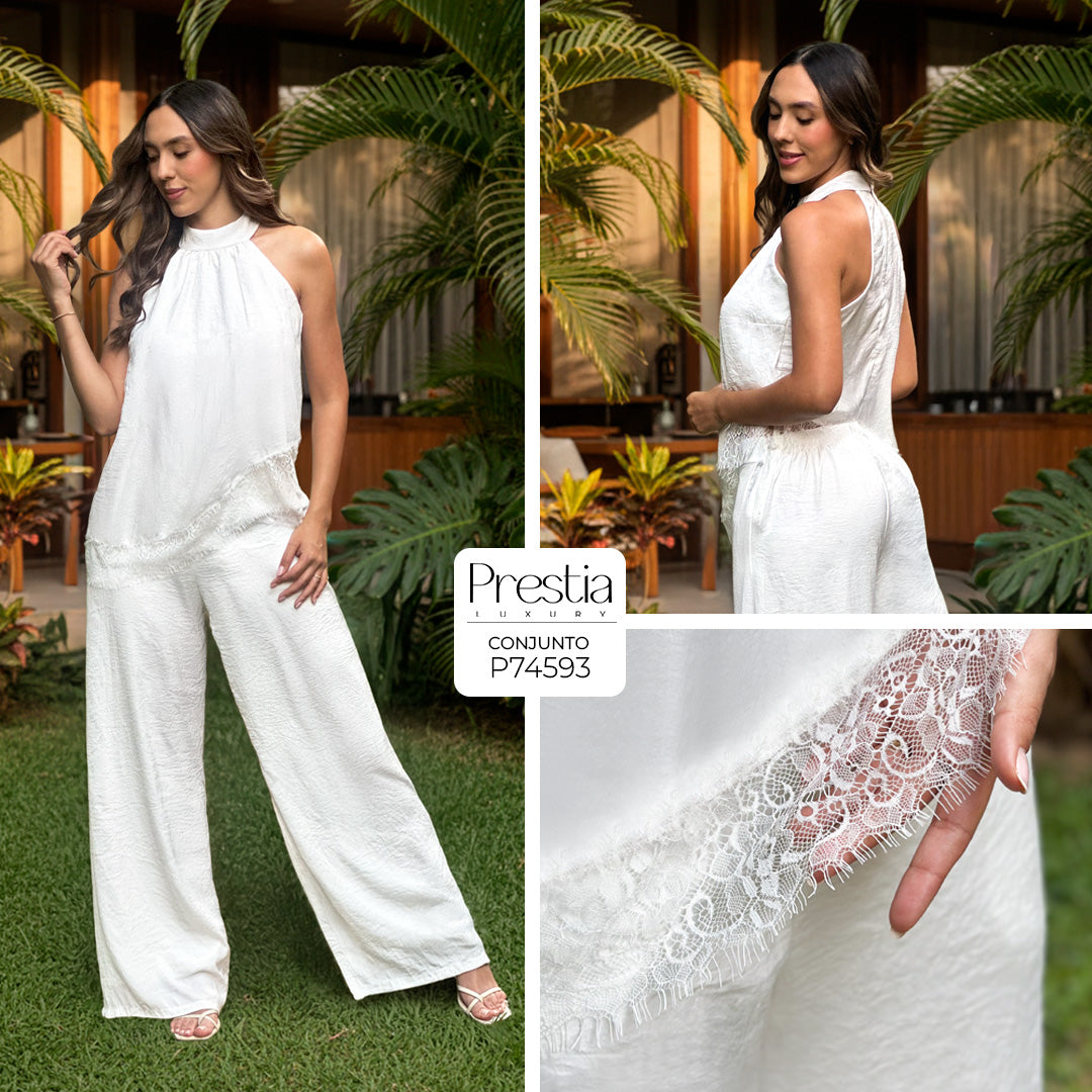 P74593 CONJUNTO CHIFON MARFIL