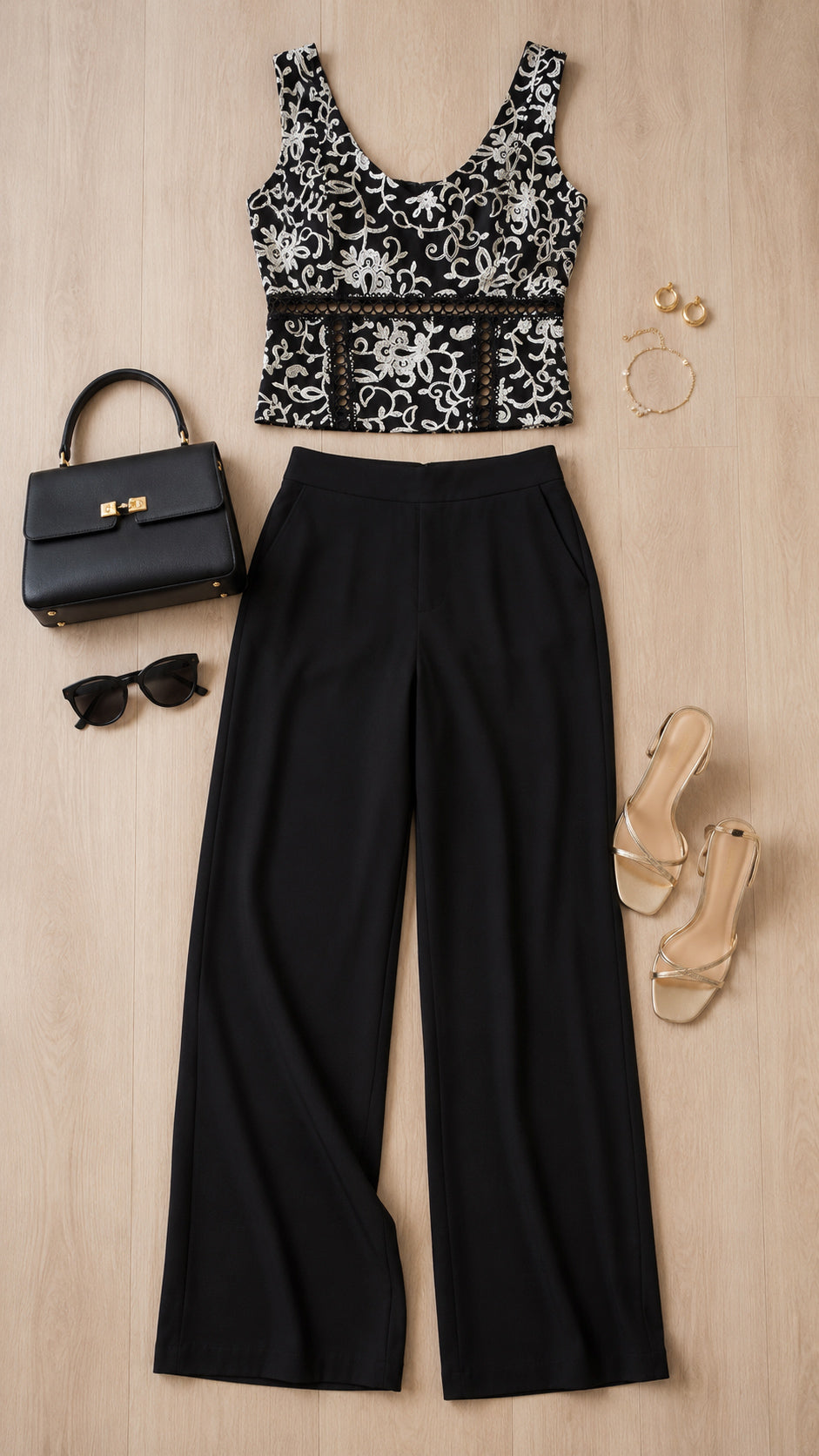 P74618 CONJUNTO OPAL BORDADO NEGRO