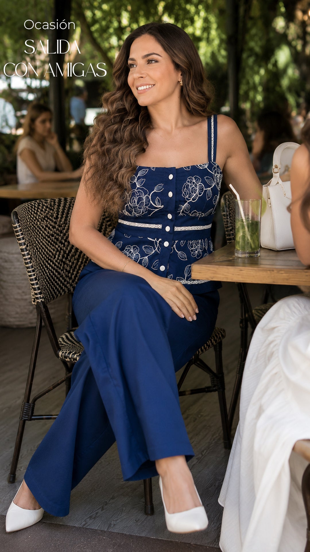 P74663 CONJUNTO LINO BORDADO AZUL