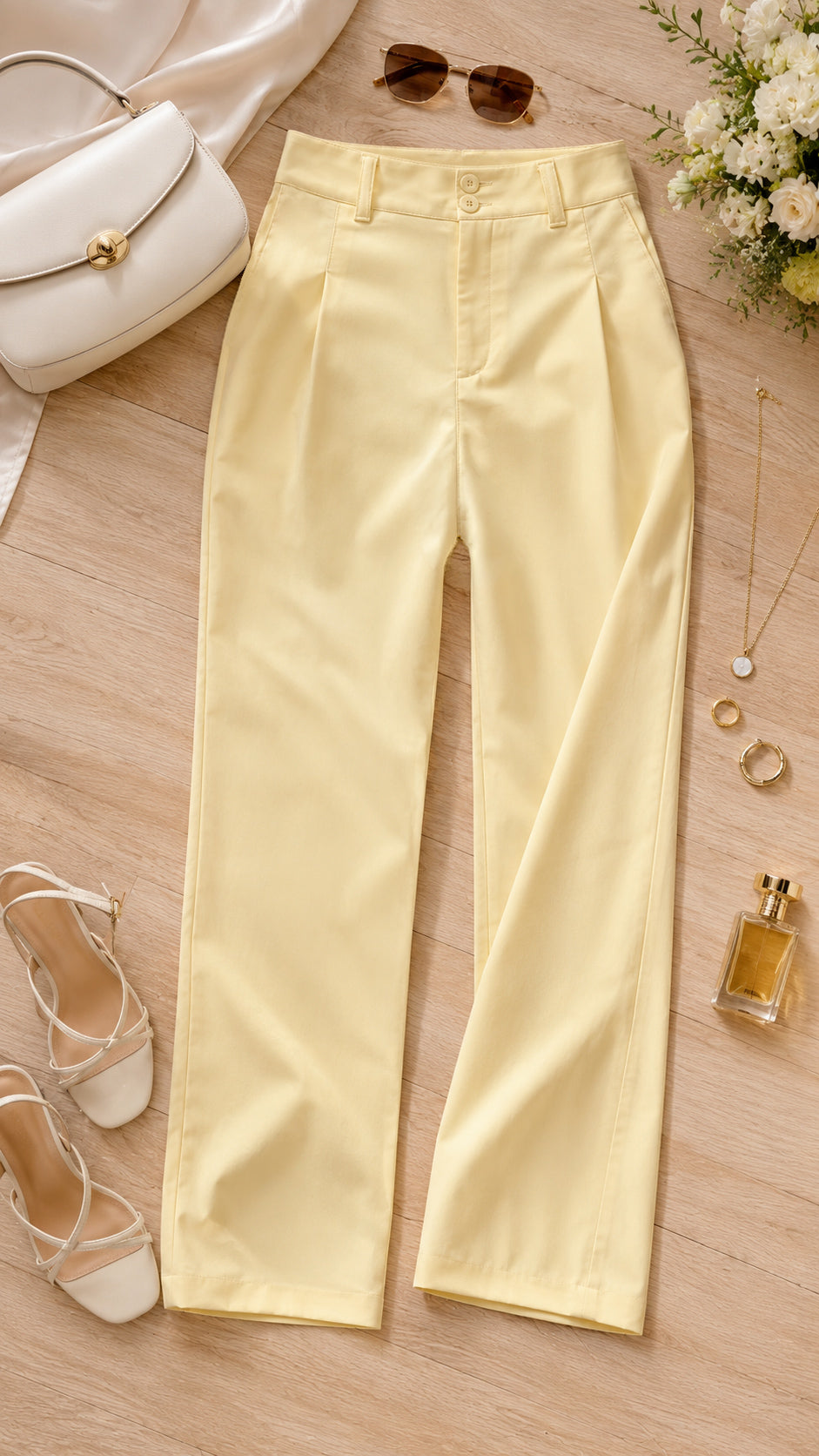 P74688 PANTALON NOCHES DE VIENA AMARILLO