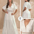 P74696 VESTIDO LINO POLIESTER MARFIL