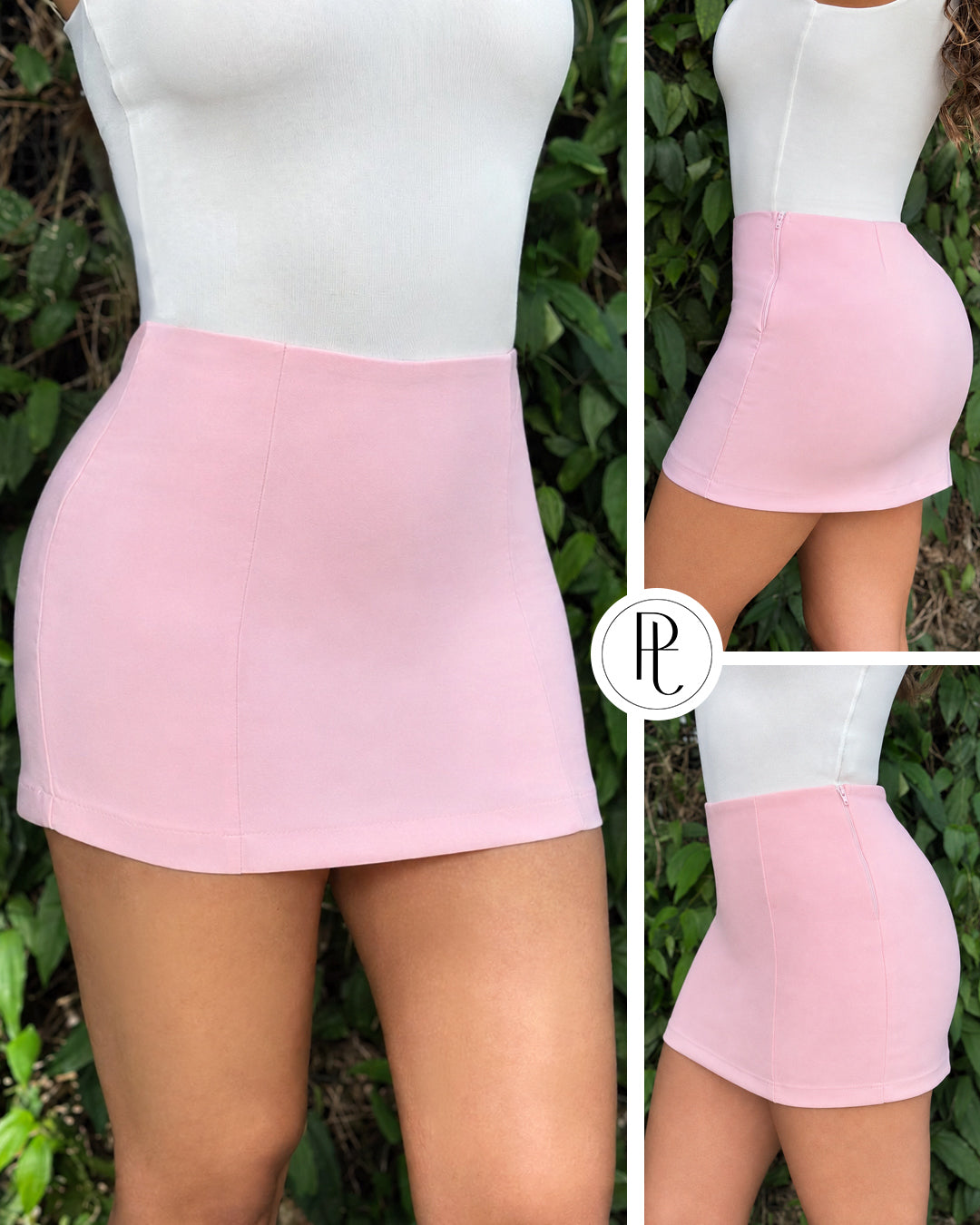 P74716 FALDA-SHORT NOCHES DE VIENA ROSADO