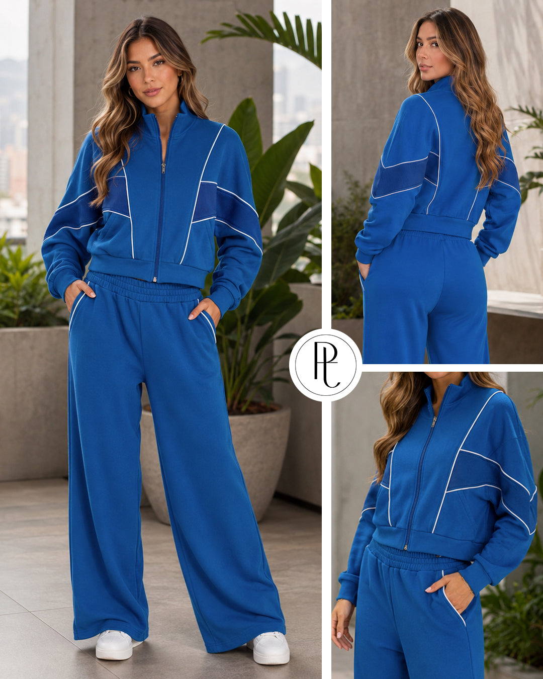 P74741 CONJUNTO DEPORTIVO BURDA CON RIB AZUL