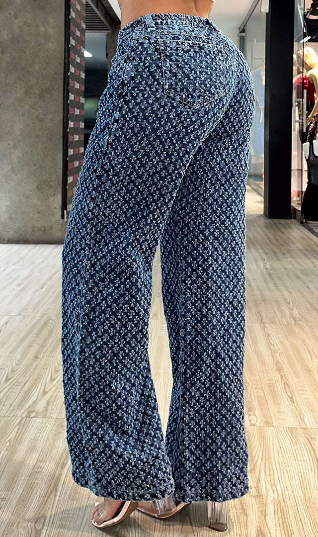 P74354 PANTALÓN INDIGO HUECOS AZUL