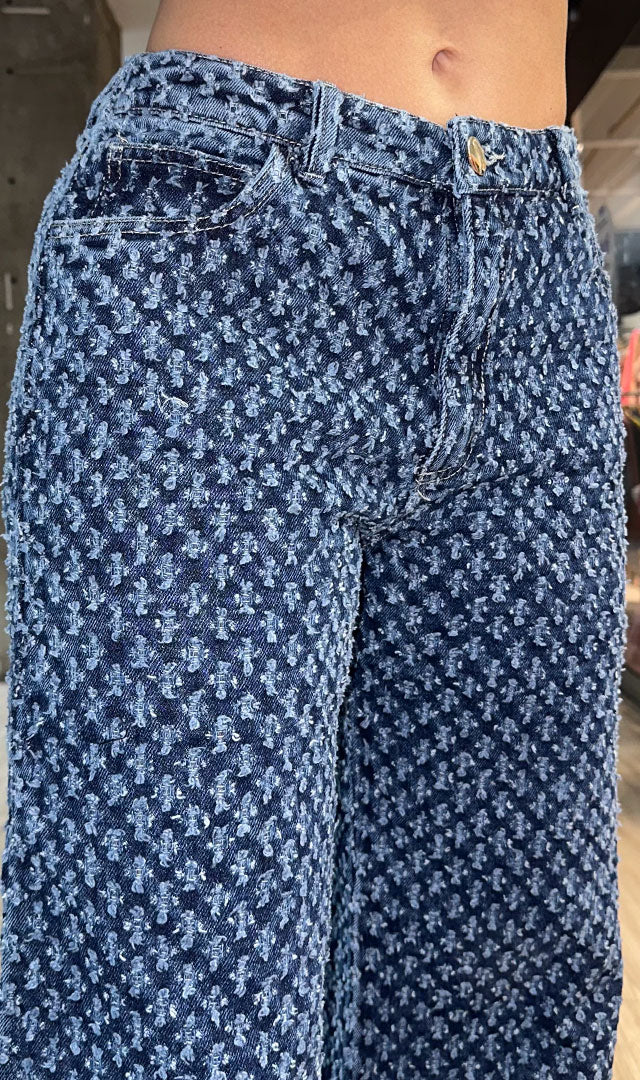 P74354 PANTALÓN INDIGO HUECOS AZUL