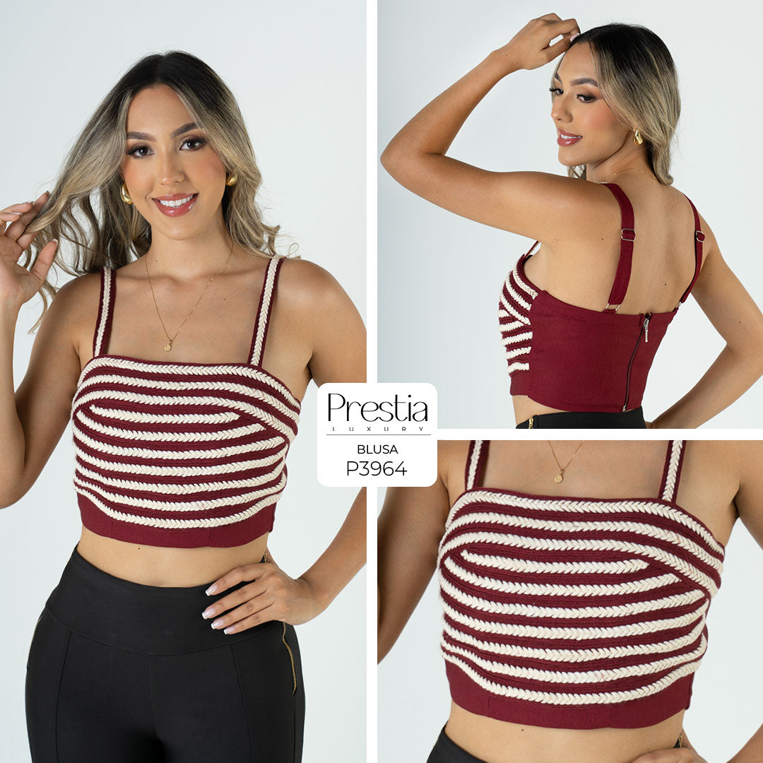 P3964 BLUSA BENGALINA VINOTINTO