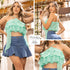P3966 BLUSA CHIFON VERDE MENTA