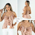P3975 BLUSA SATIN CRAQUELADO MOKA