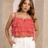 P3979 BLUSA TULL BORDADO CORAL CLARO