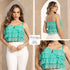 P3979 BLUSA TULL BORDADO VERDE JADE