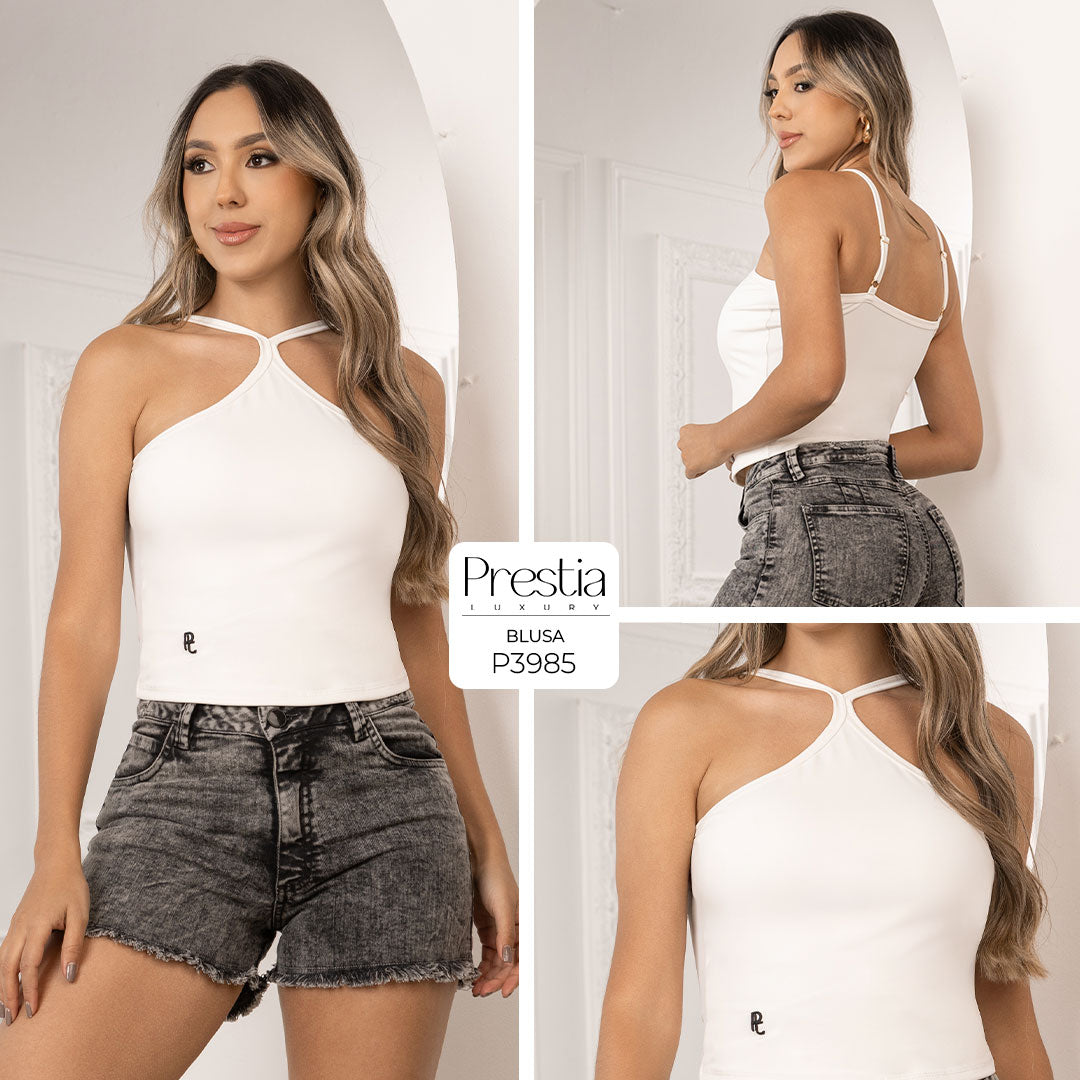 P3985 BLUSA POLIESTER MARFIL