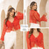 P3988 BLUSA MALLA BORDADA CORAL OSCURO
