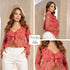 P3988 BLUSA MALLA BORDADA NARANJA