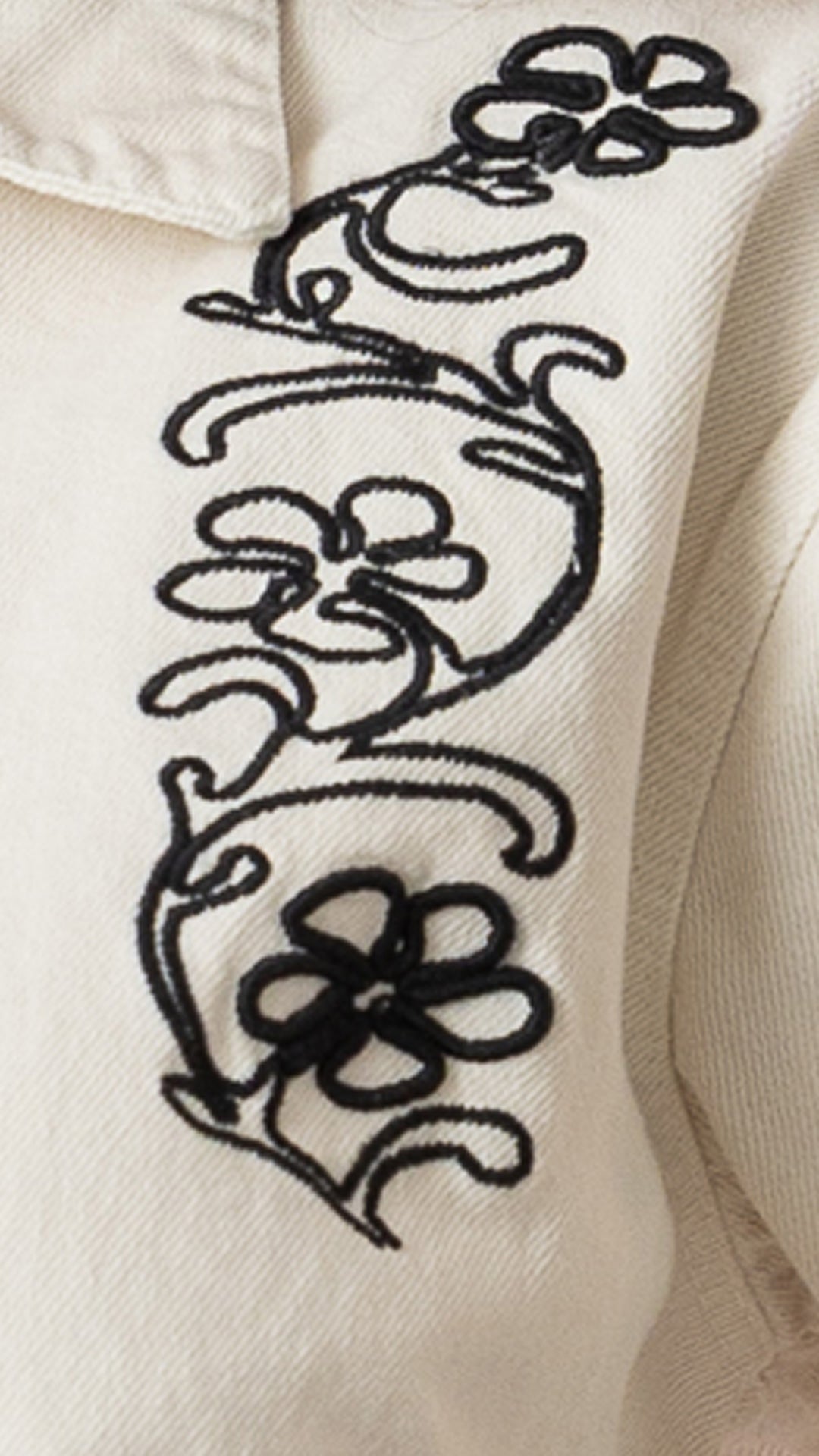 P3998 CHAQUETA DRILL CREMA
