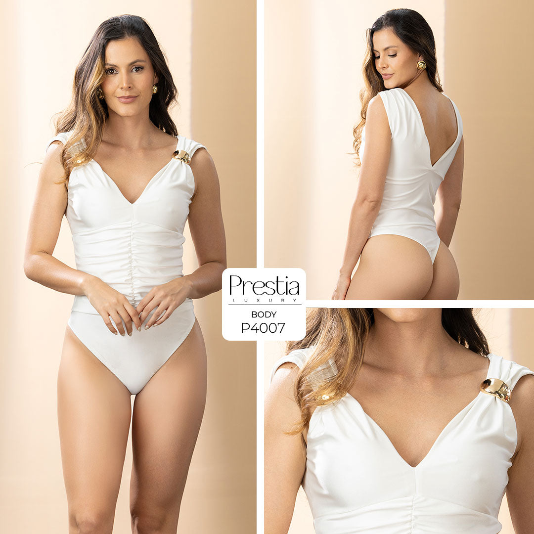 P4007 BODY LICRA DESTELLANTE MARFIL