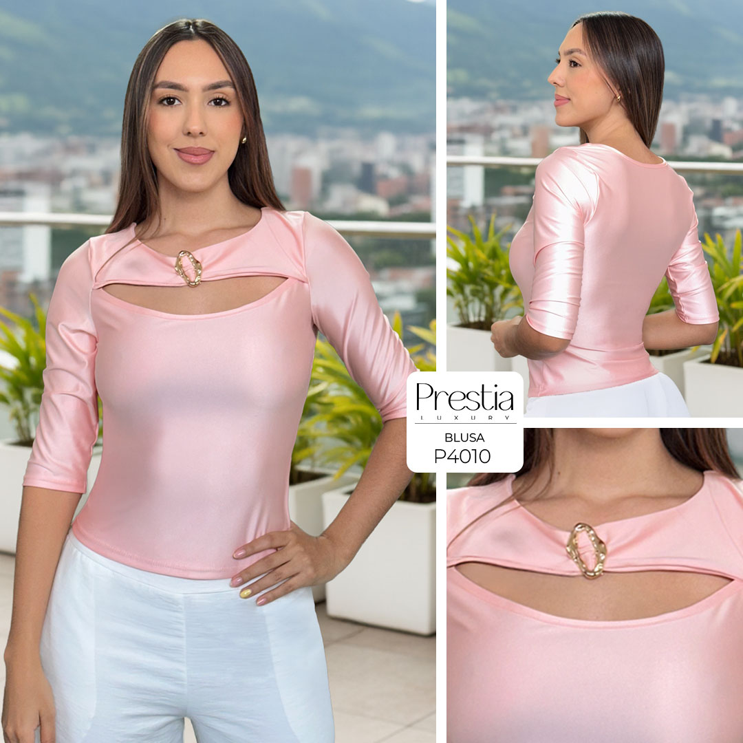 P4010 BLUSA POLIESTER SHAKIRA PALO DE ROSA