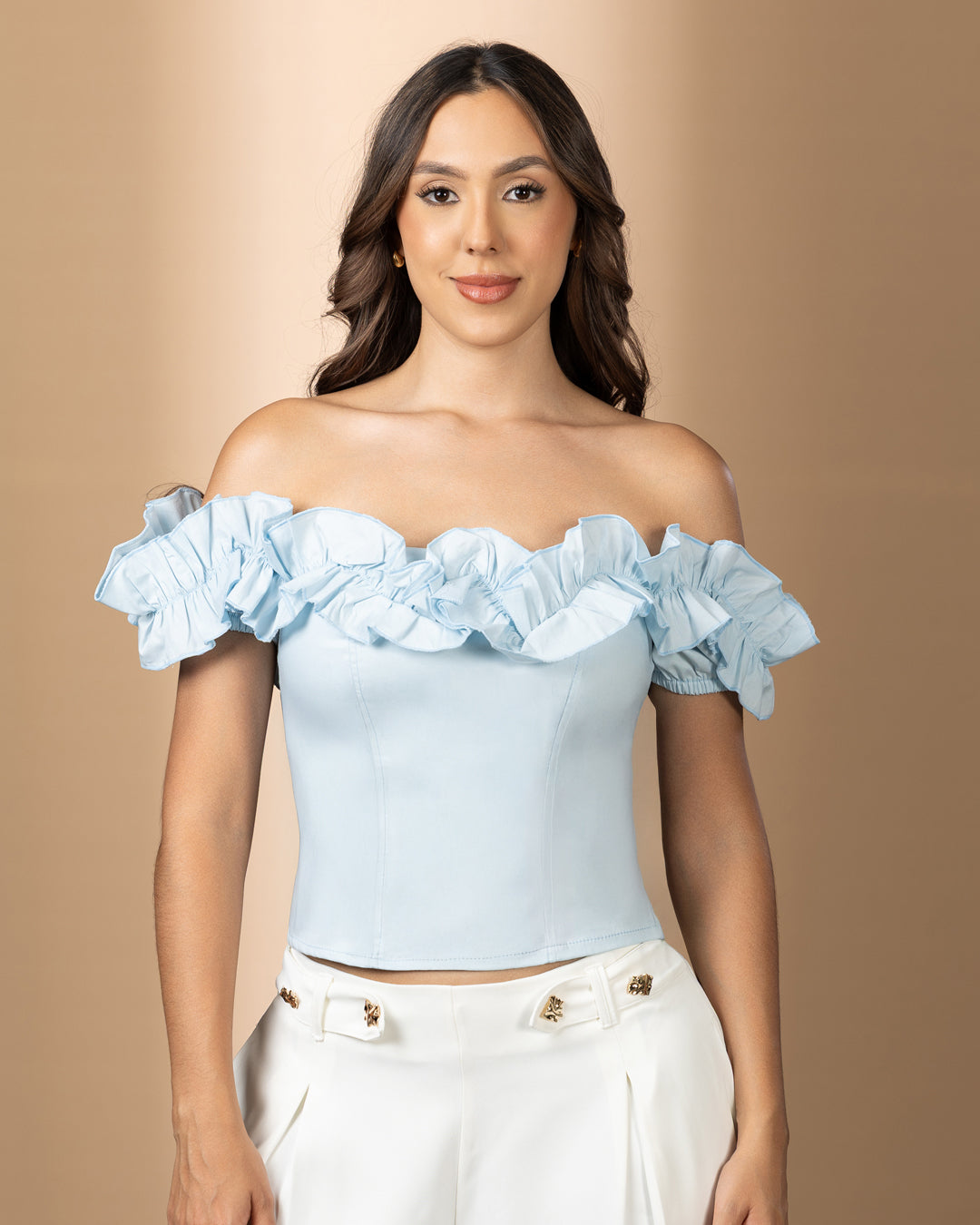 P4012 BLUSA POPELINA AZUL CELESTE