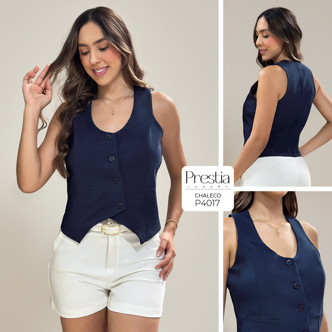 P4017 CHALECO NOCHES DE VIENA AZUL OSCURO