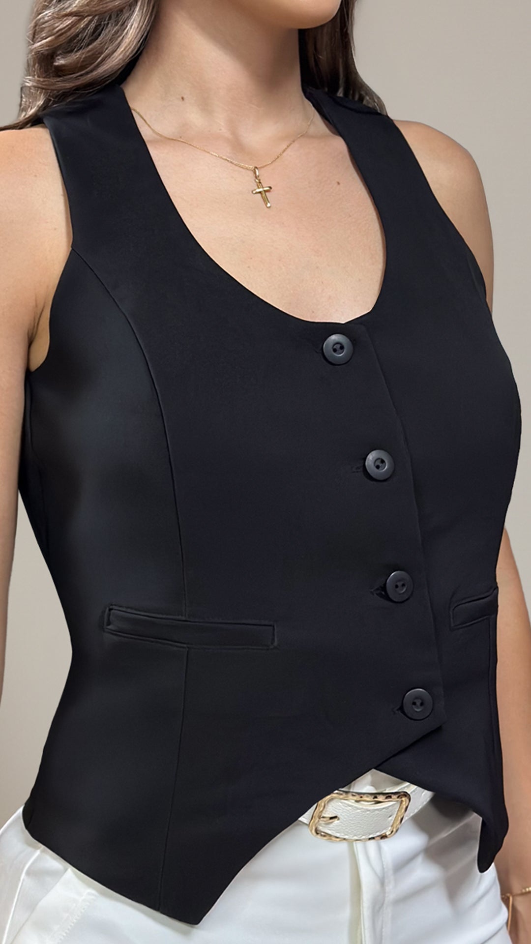 P4017 CHALECO NOCHES DE VIENA NEGRO