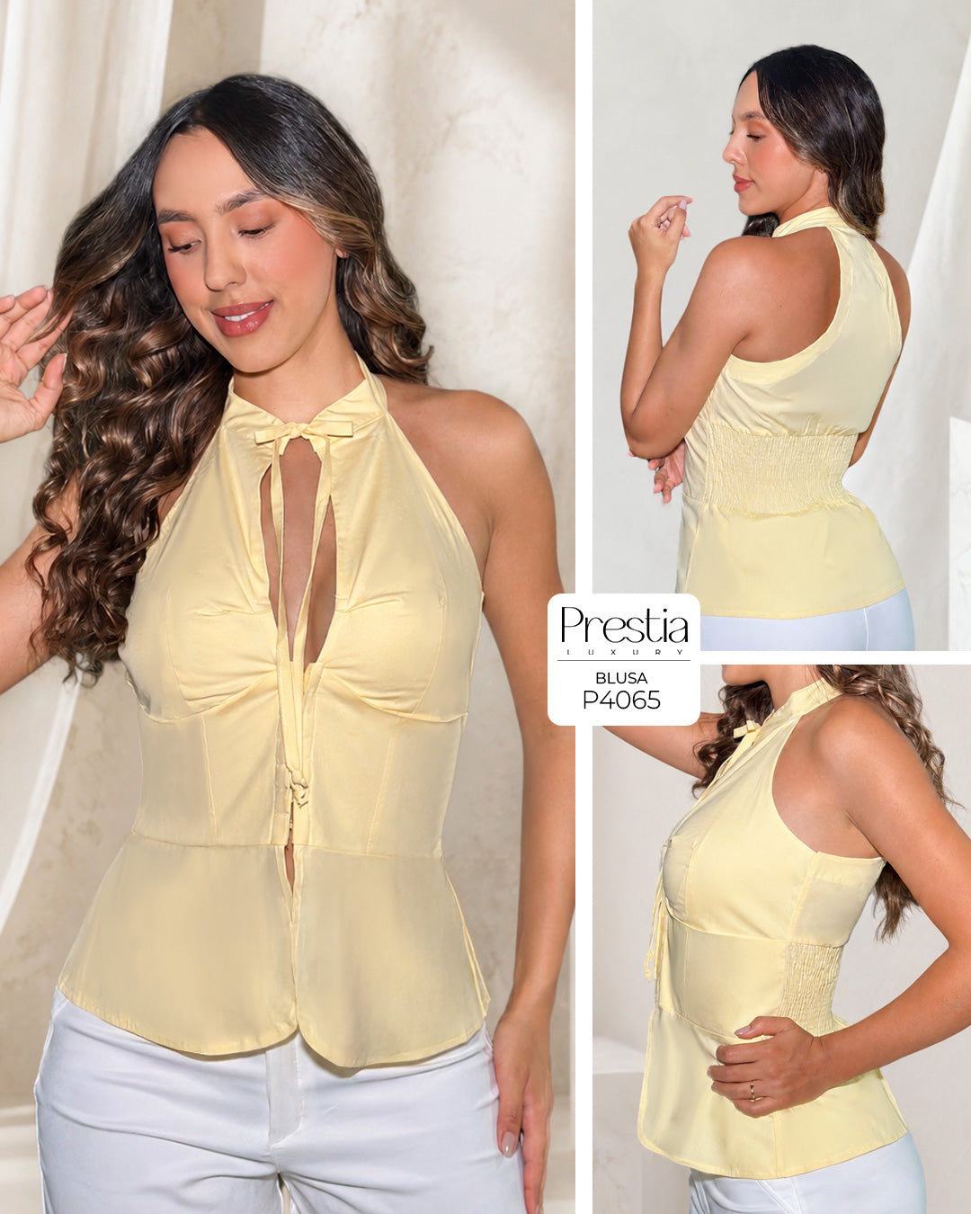 P4065 BLUSA POPELINA AMARILLO