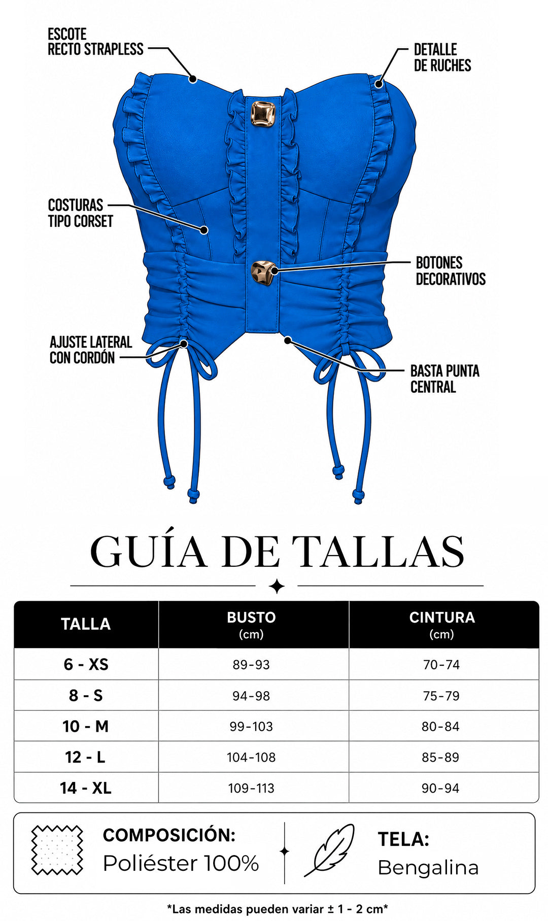 P4083 BLUSA BENGALINA AZUL