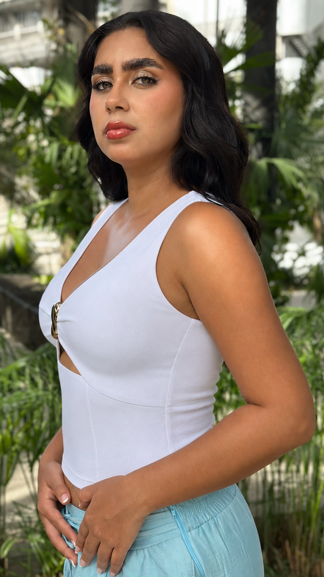 P4084 BLUSA BENGALINA BLANCO