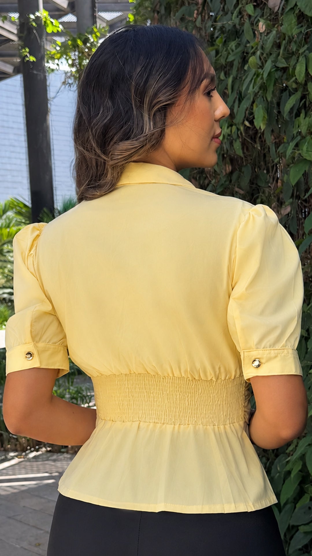 P4089 CAMISA POPELINA AMARILLO