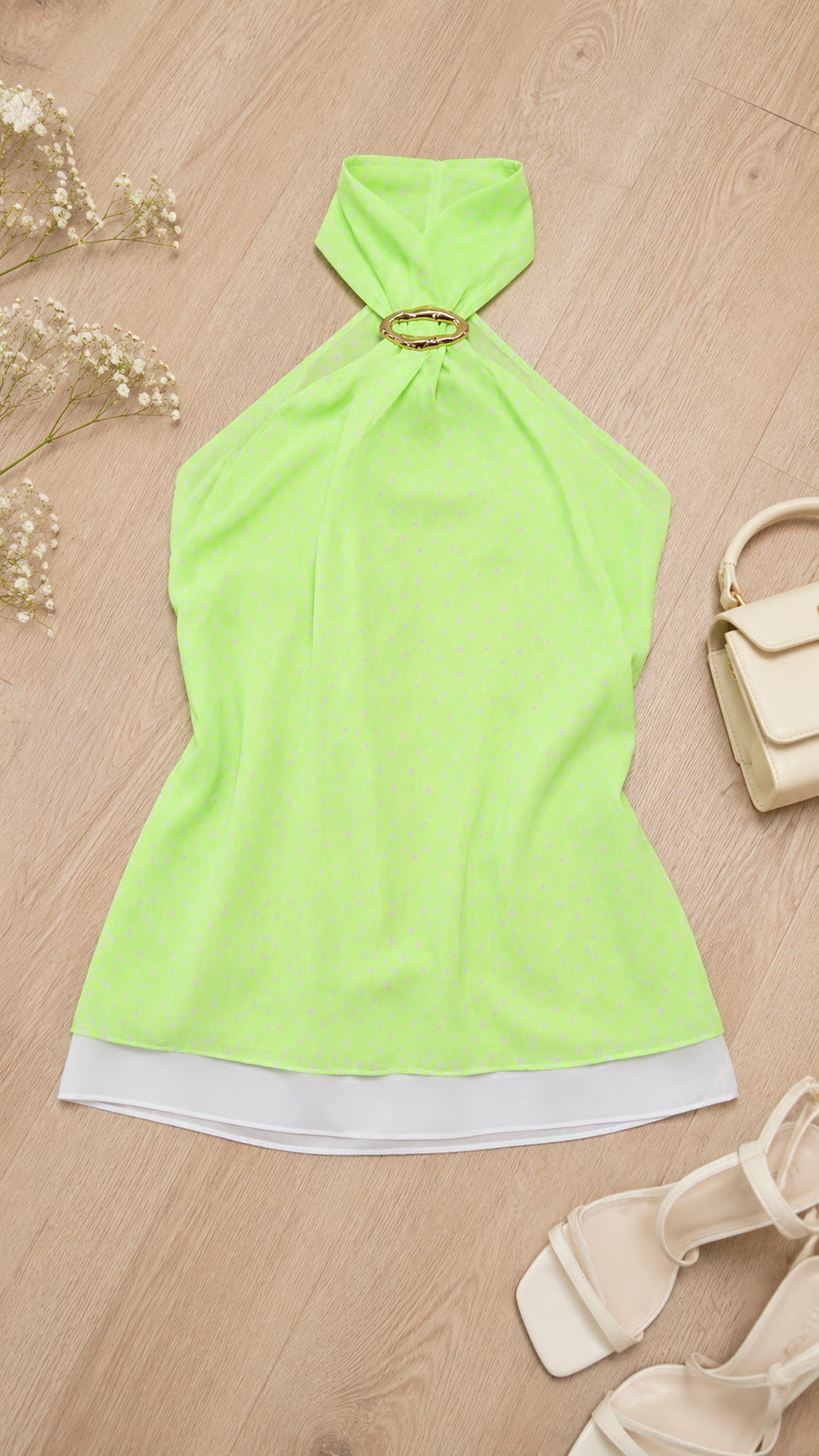 P4104 BLUSA CHIFON VERDE