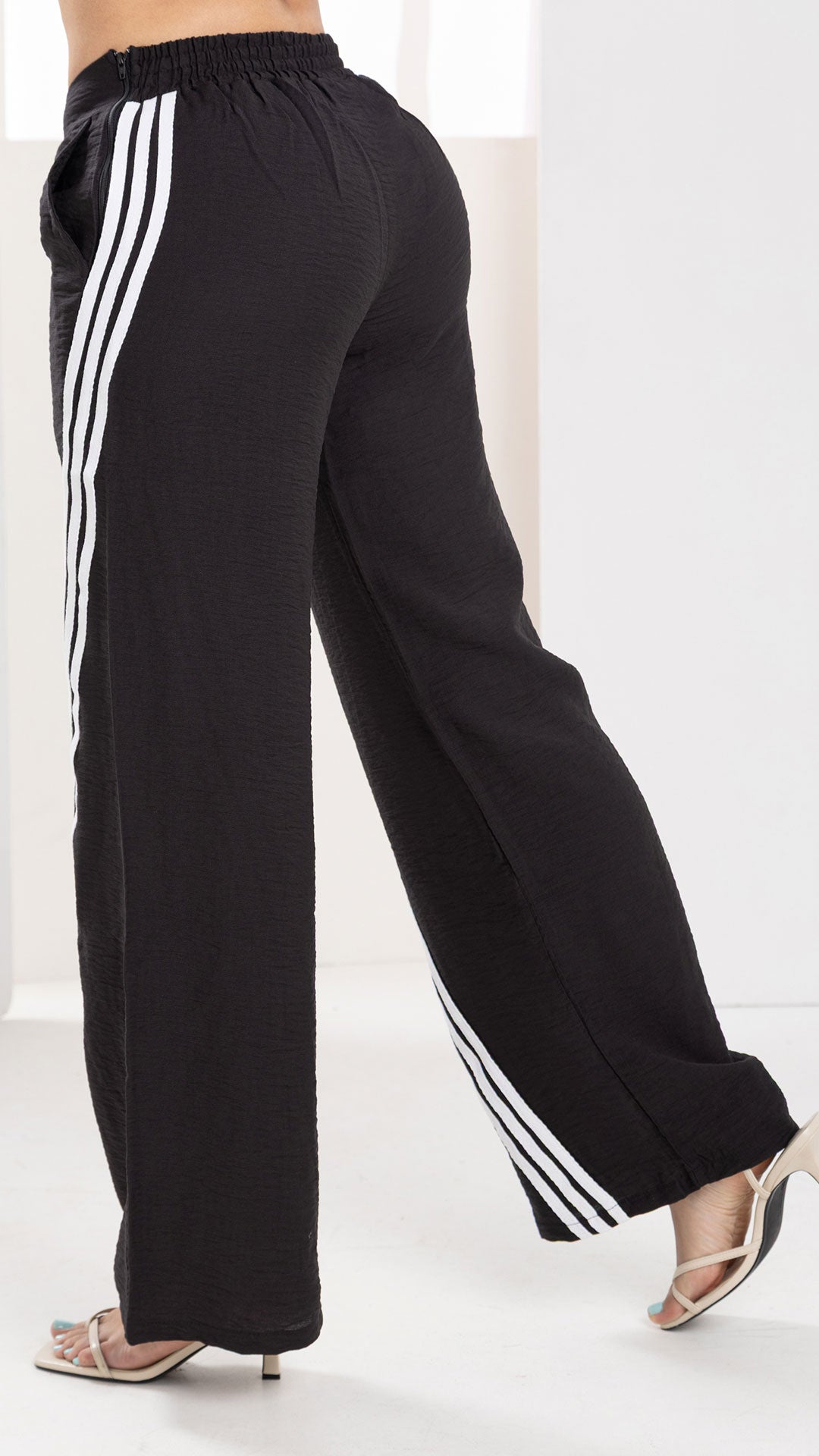 P74196 PANTALÓN LINO POLIESTER NEGRO