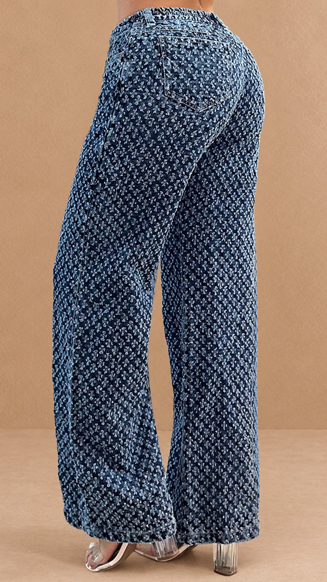 P74354 PANTALÓN INDIGO HUECOS AZUL