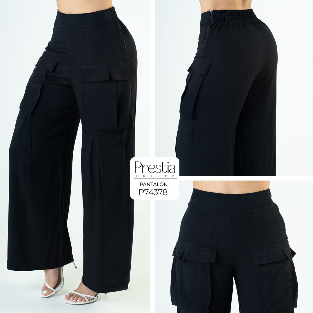 P74378 PANTALÓN TWILL SENSACION NEGRO