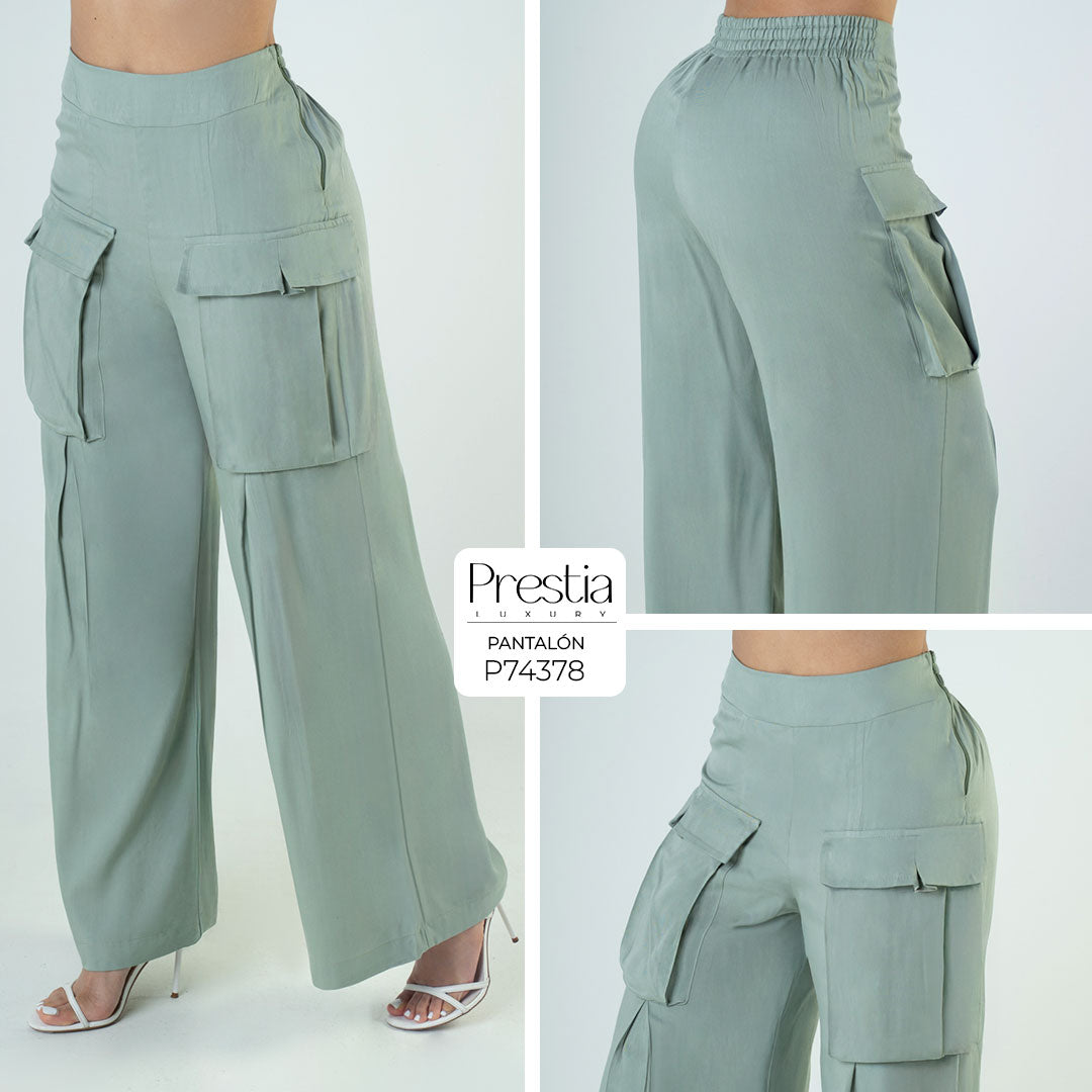 P74378 PANTALÓN TWILL SENSACION VERDE