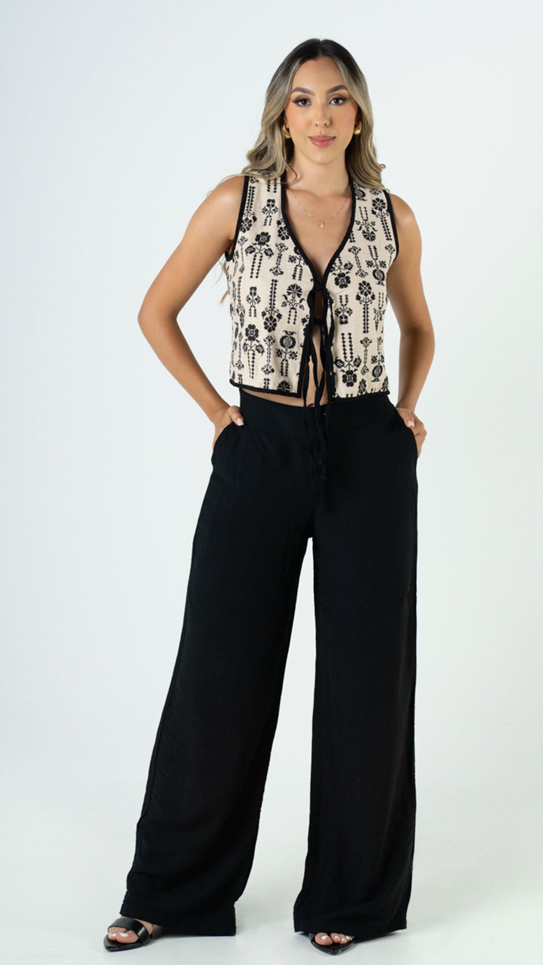 P74394 CONJUNTO CREPE CAMEL