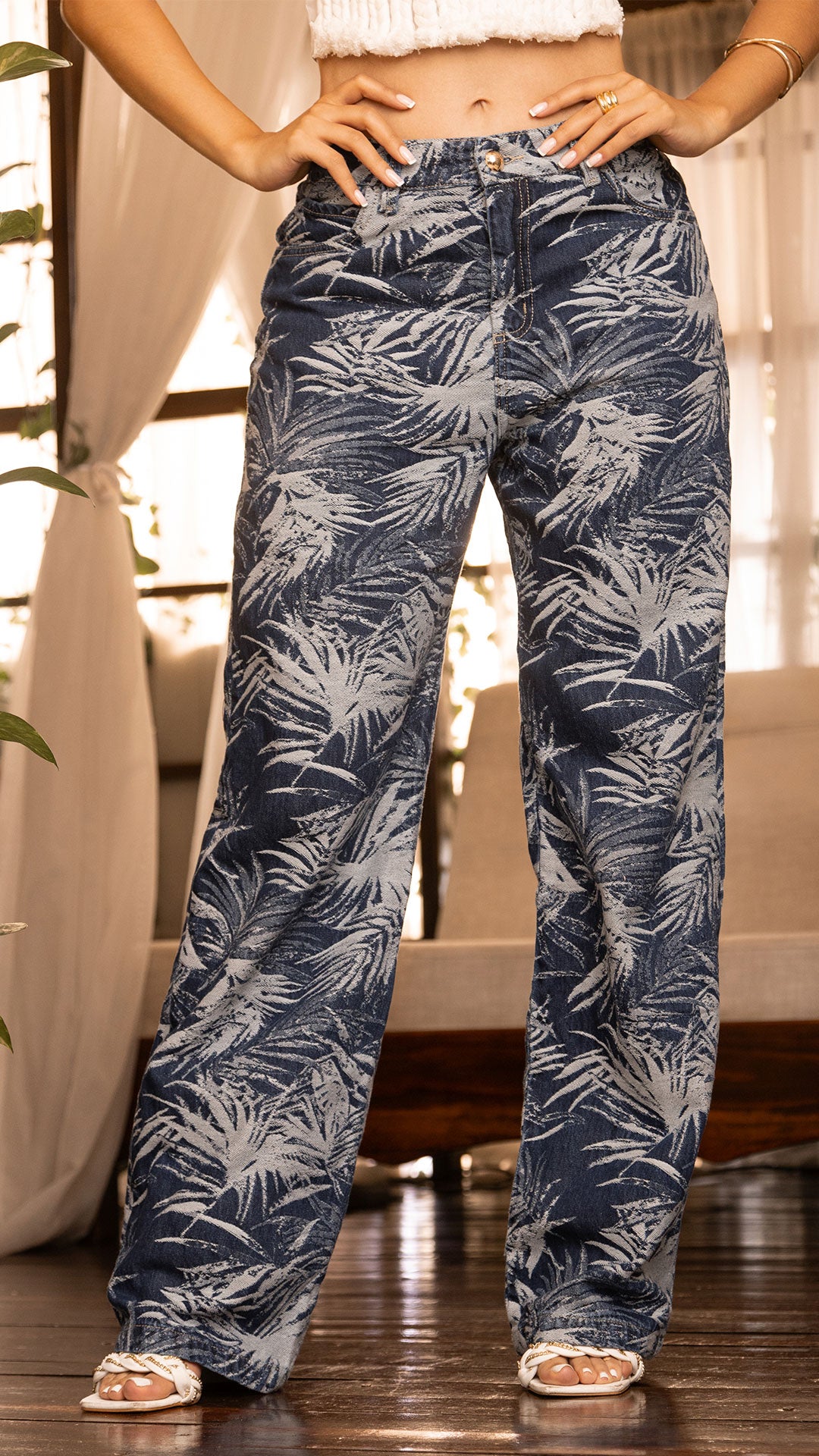 P74415 PANTALÓN INDIGO AZUL