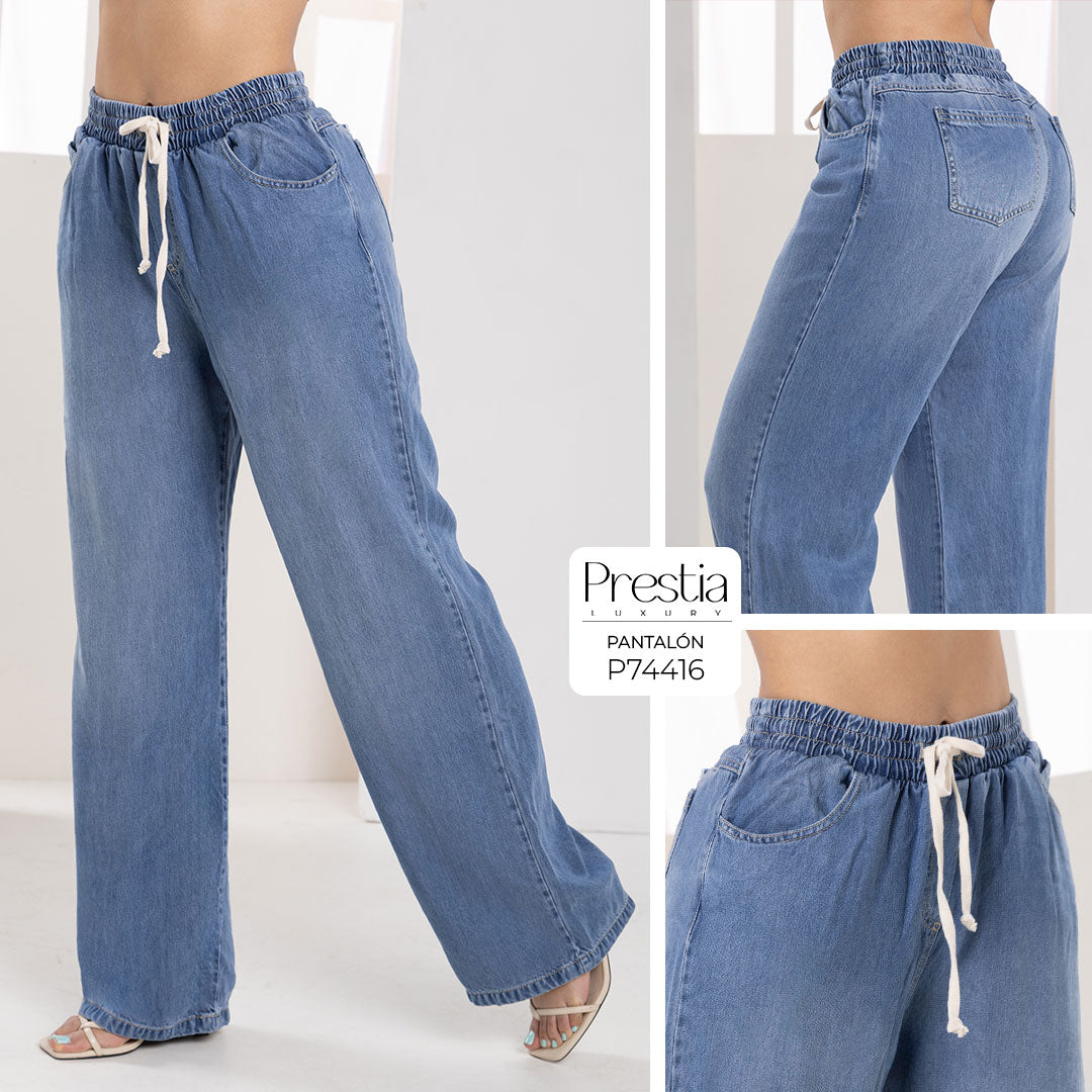 P74416 PANTALÓN INDIGO AZUL