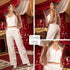 P74418 CONJUNTO TEPIC ART BEIGE RAYAS AZULES