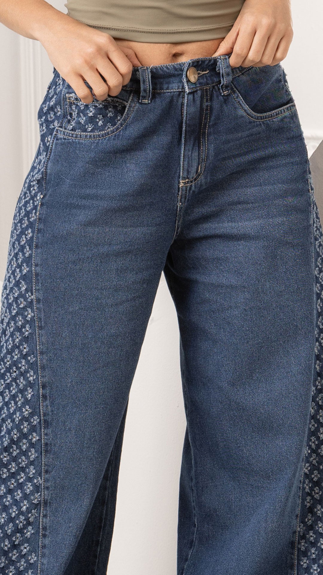 P74440 PANTALÓN INDIGO AZUL
