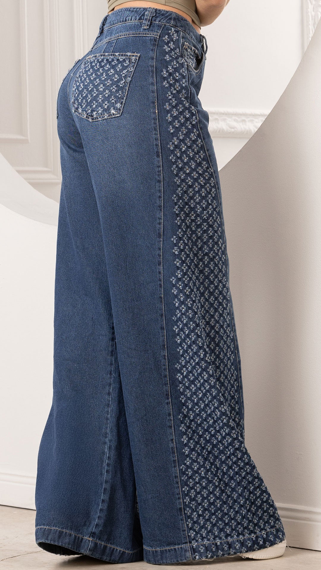 P74440 PANTALÓN INDIGO AZUL