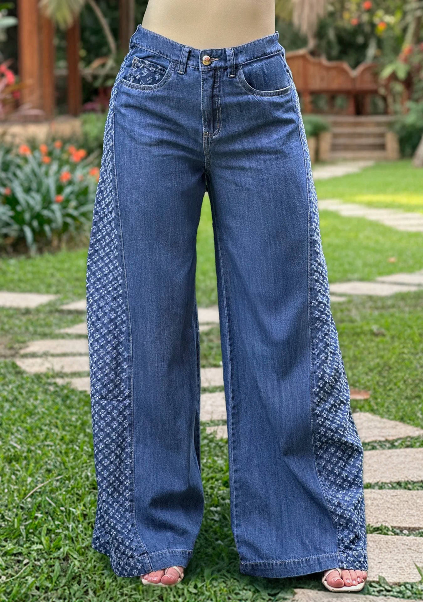 P74440 PANTALÓN INDIGO AZUL